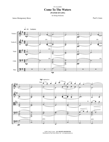 Come to the Waters (String orchestra)