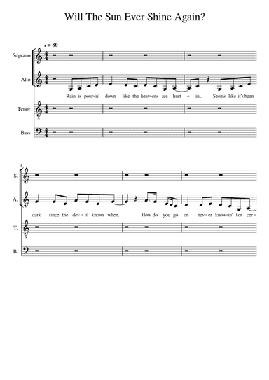 Will The Sun Ever Shine Again (arr. Olivia Mills)