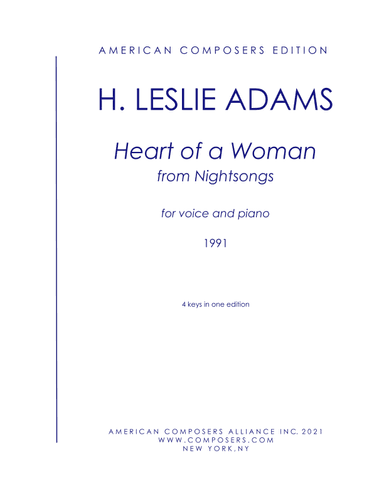 [Adams] The Heart of a Woman (from Nightsongs)