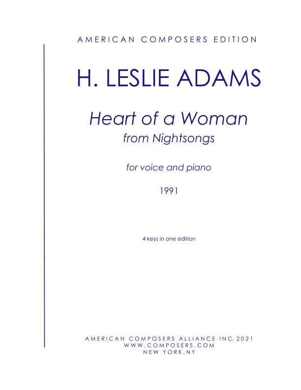 [Adams] The Heart of a Woman (from Nightsongs)