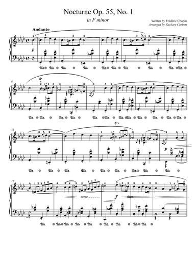 Nocturne in F Minor Op. 55 No. 1 (arr. Zachary Corbett)