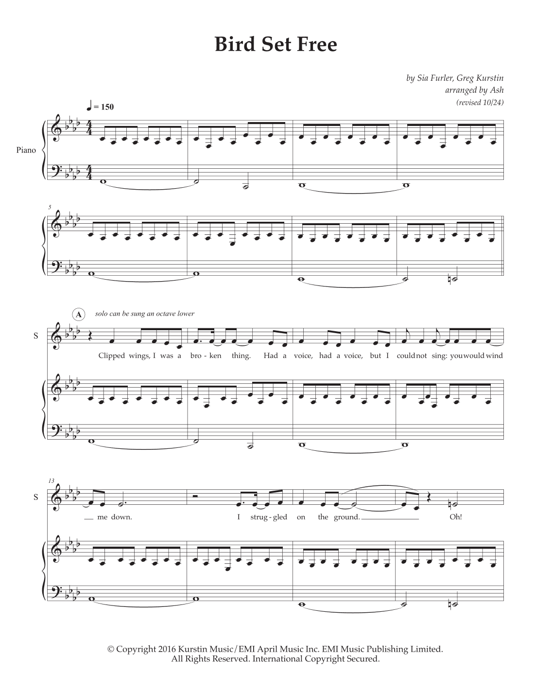 Bird Set Free (arr. Ash)