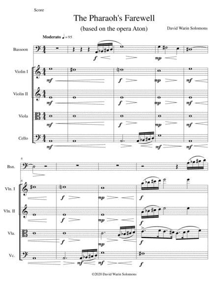 Pharoah's Farewell for bassoon and strings