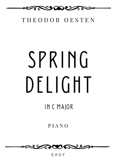 Oesten - Spring Delight (Frühlingslust) in C Major - Easy (arr. Piacere Music Sheets)