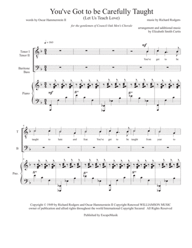 You've Got To Be Carefully Taught (arr. Elizabeth Smith Curtis)