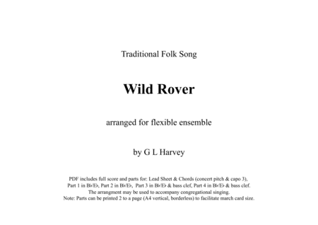 Wild Rover (Flexible Ensemble) (arr. G L Harvey)