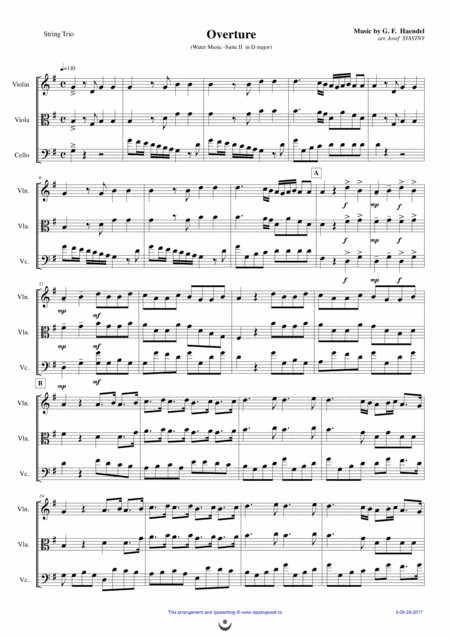 Overture (Water Music) (arr. Josef STASTNY)