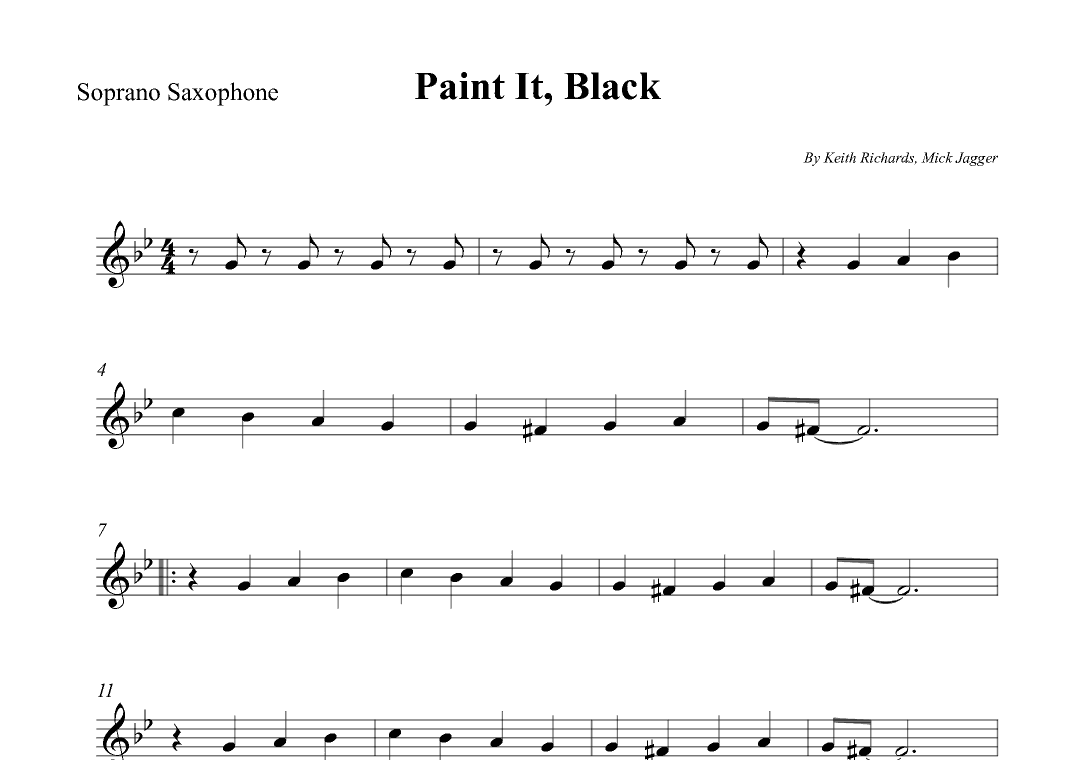 Paint It, Black (arr. Wesley S. SIlva)