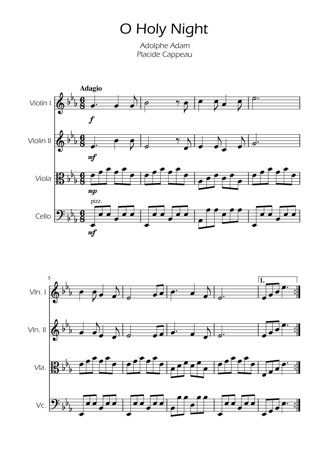 O Holy Night - String Quartet (arr. Ygor Nunes)