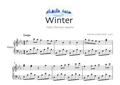 Winter (The four seasons) - Easy (with illustrations) (arr. Robin Hood Editions)