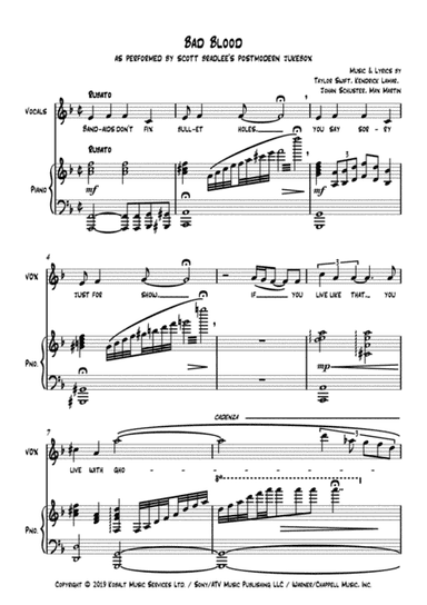 Bad Blood (arr. Isaac Bartels)