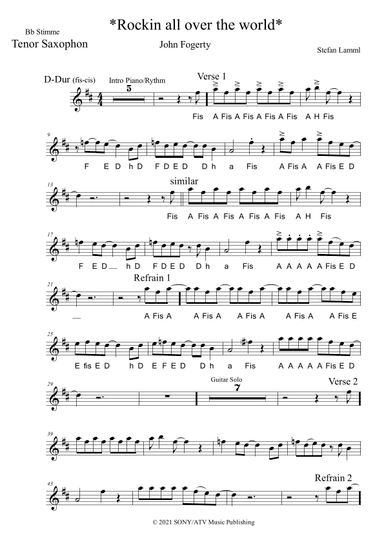 Rocking All Over The World (arr. Stefan Lamml)