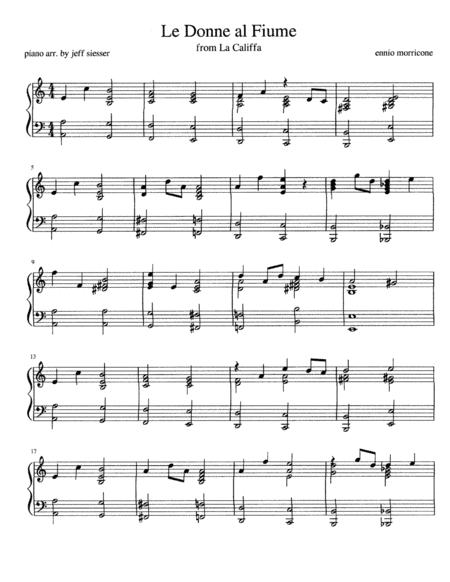 Le Donne Al Fiume (arr. jeff siesser)