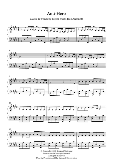 Anti-hero (arr. Roxana Belibou)