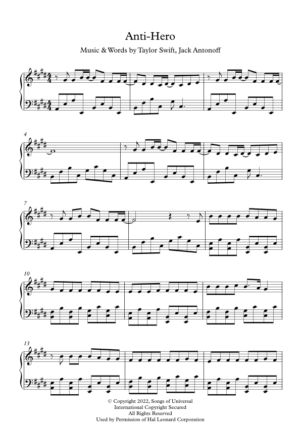 Anti-hero (arr. Roxana Belibou)