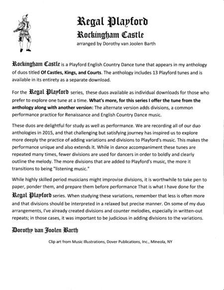 Regal Playford: Rockingham Castle (arr. Dorothy van Joolen Barth)