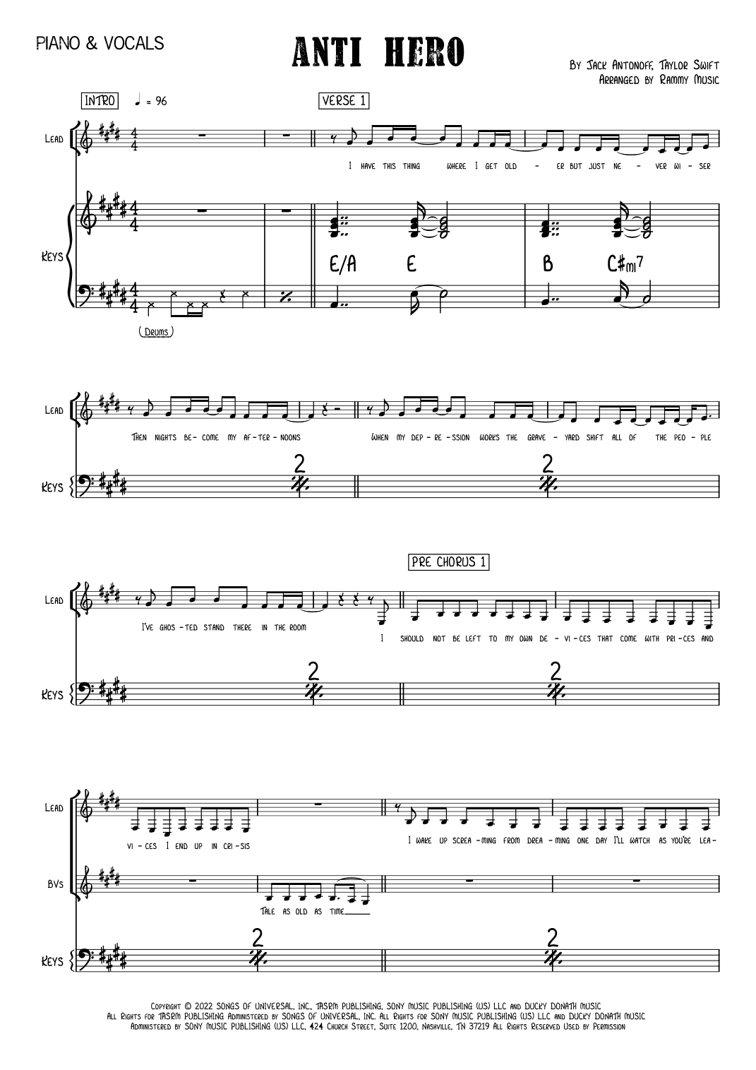 Anti-hero (arr. Rammy Music)