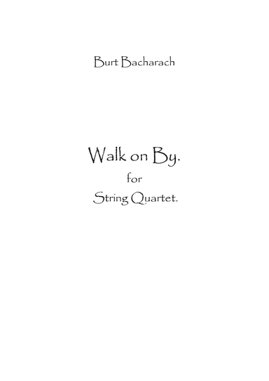 Walk On By (arr. Spence Bundy)