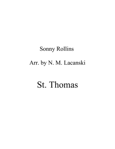 St. Thomas (arr. Nick Lacanski)