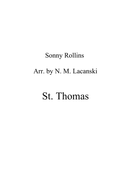 St. Thomas (arr. Nick Lacanski)