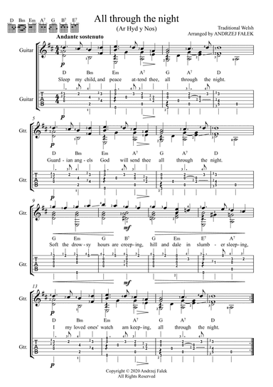 Ar Hyd y Nos (All Through The Night) (arr. Andrzej Falek)