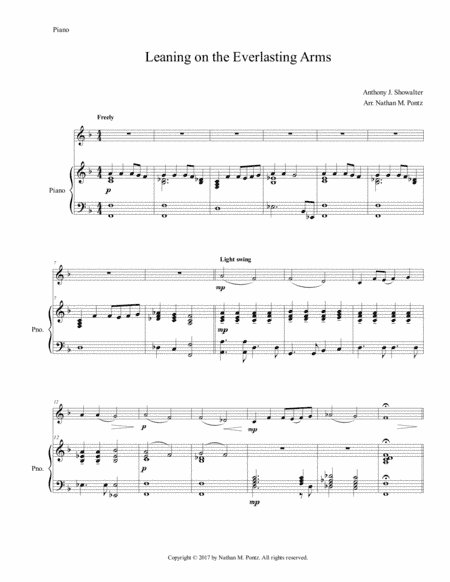 Leaning on the Everlasting Arms (arr. Nathan M. Pontz)