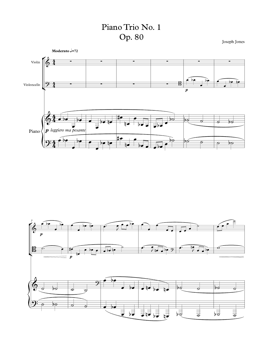 Piano Trio No. 1, Op. 80