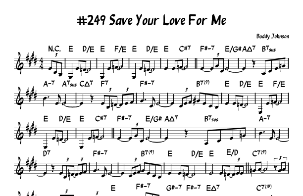 Save Your Love For Me (arr. John Fries)
