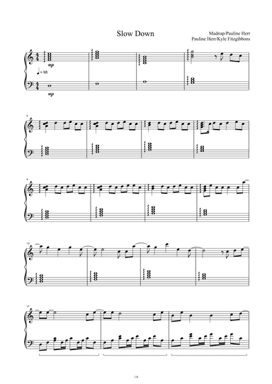 Slow Down (arr. Pauline Herr)