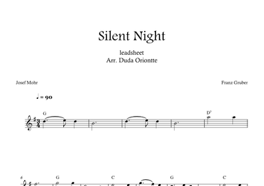 Silent Night (G major - leadsheet - no lyrics) (arr. Duda Oriontte)