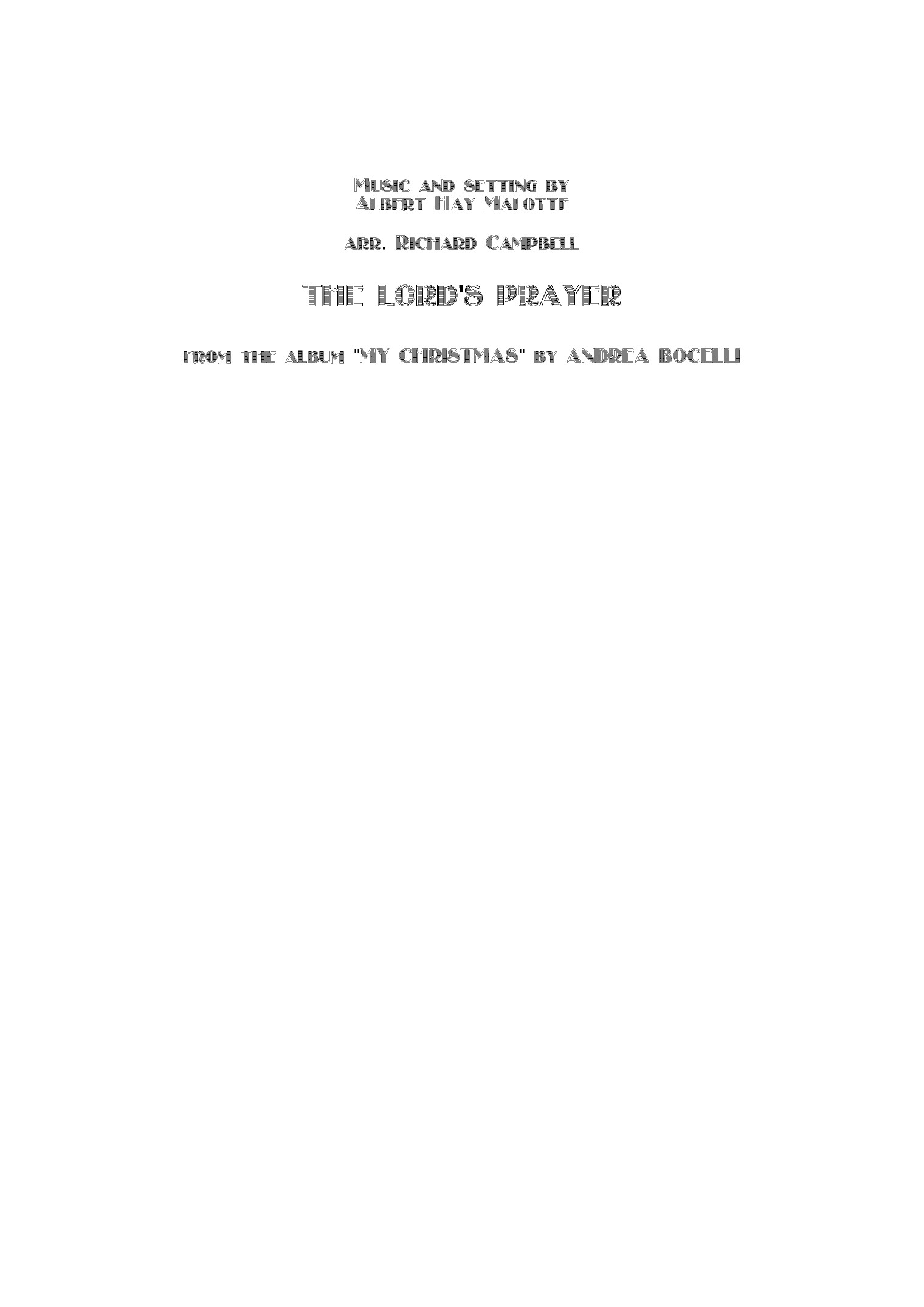 The Lord's Prayer (arr. Richard Campbell)