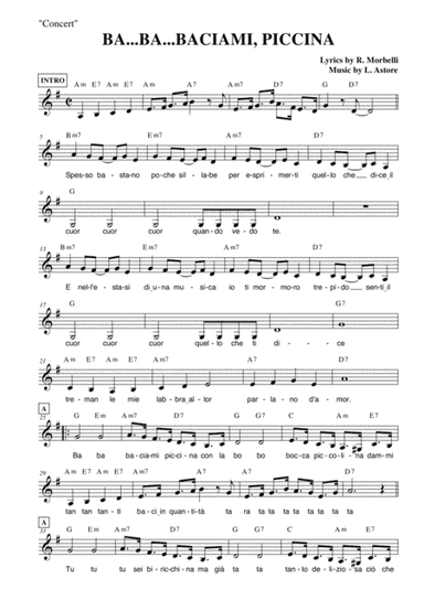 Botch-a-me (ba-ba-baciami Piccina) (arr. Luca Aletta)