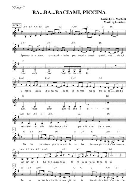 Botch-a-me (ba-ba-baciami Piccina) (arr. Luca Aletta)