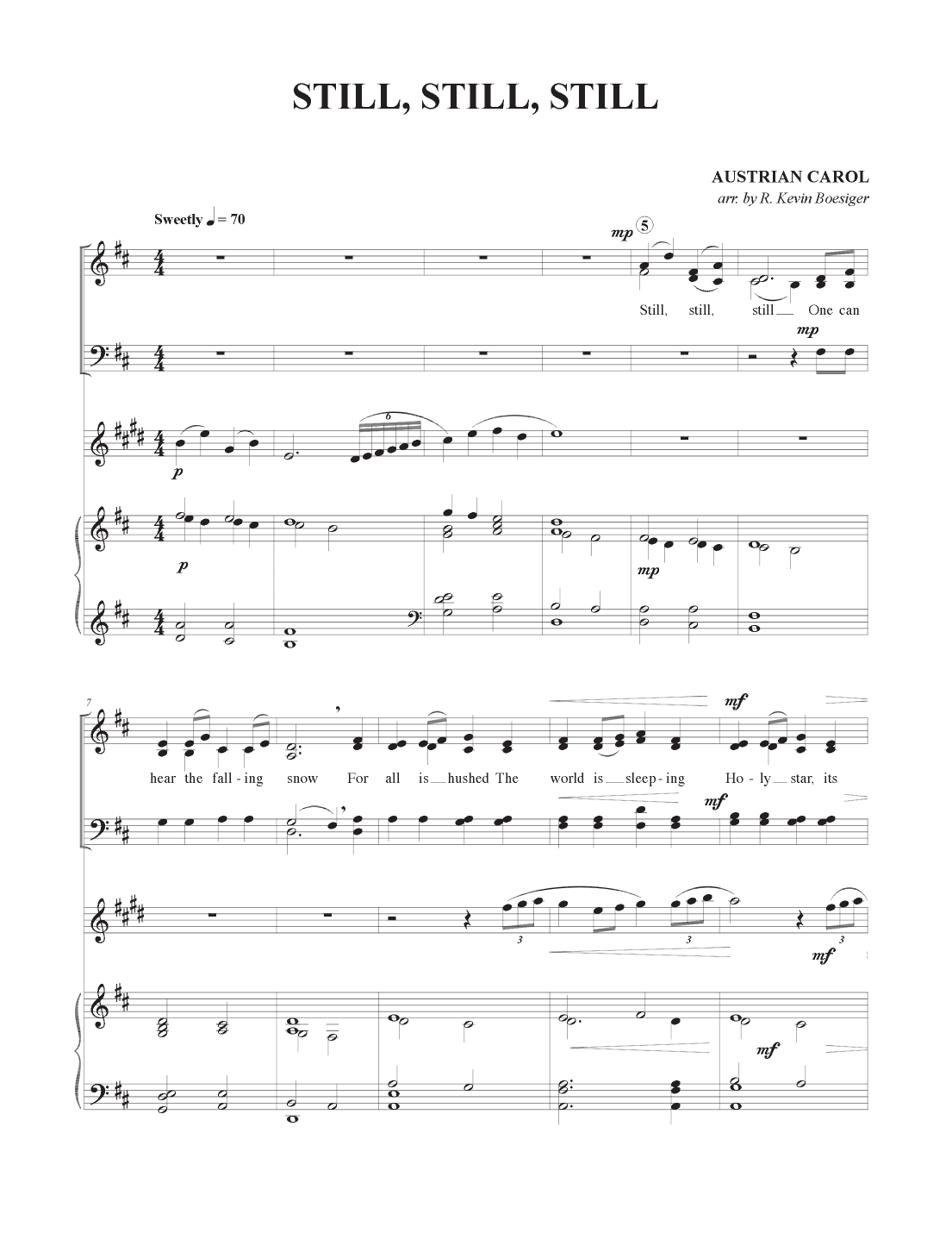 Still, Still, Still (arr. R. Kevin Boesiger)