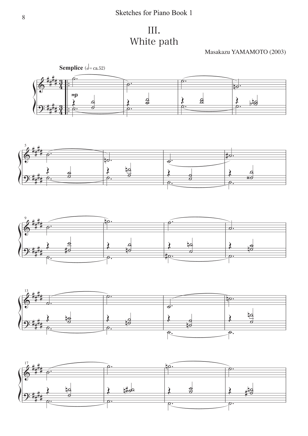 White path (Sketches for piano No.1)