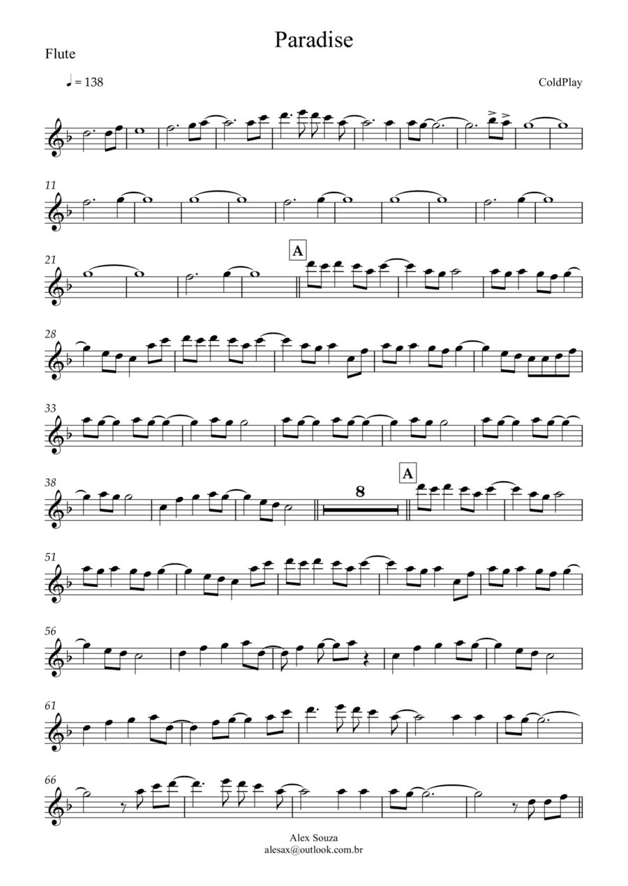 Paradise (arr. Alex Souza)