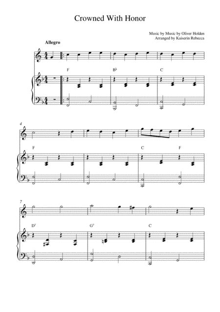Crowned With Honor (arr. Kaiserin Rebecca)