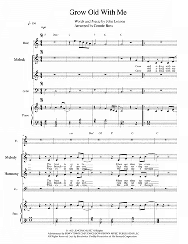 Grow Old With Me (arr. Connie Boss)