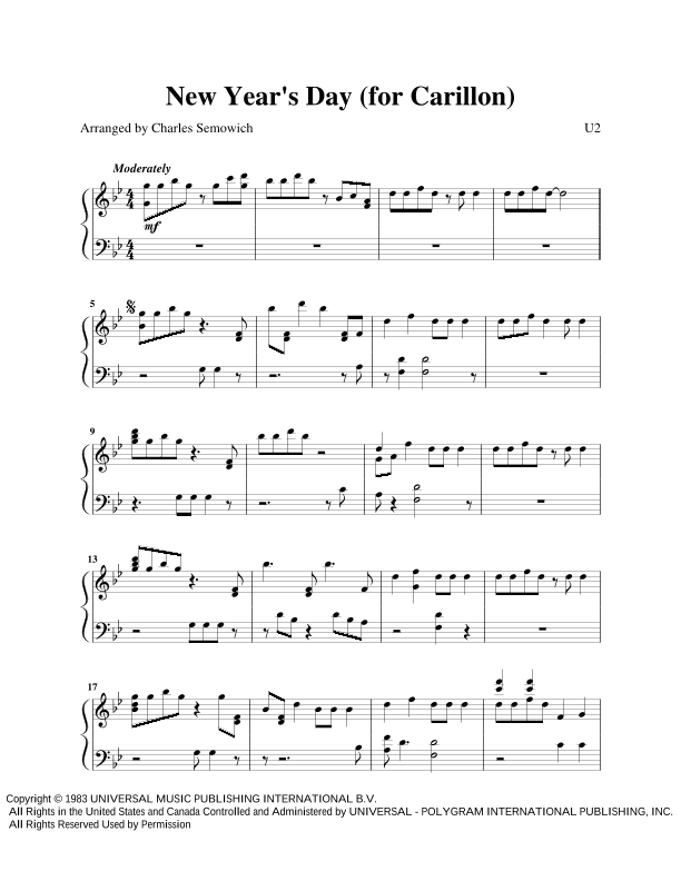 New Year's Day (arr. Charles Semowich)