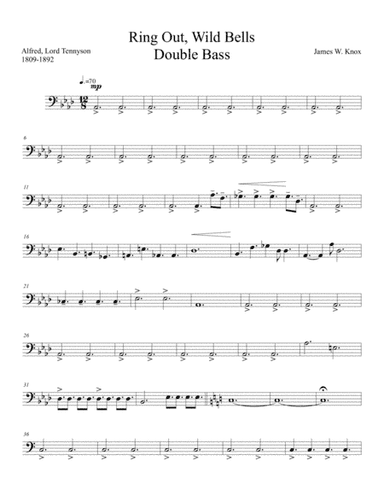 Ring out, wild bells - double bass part