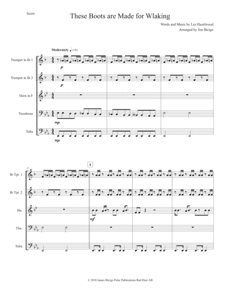 These Boots Are Made For Walkin' (arr. Jim Bicigo)