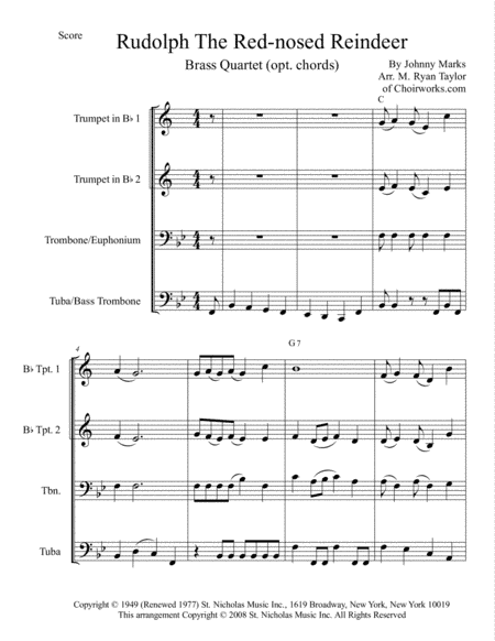 Rudolph The Red-nosed Reindeer (arr. M. Ryan Taylor)