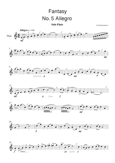 Fantasy No.5  for Solo Flute