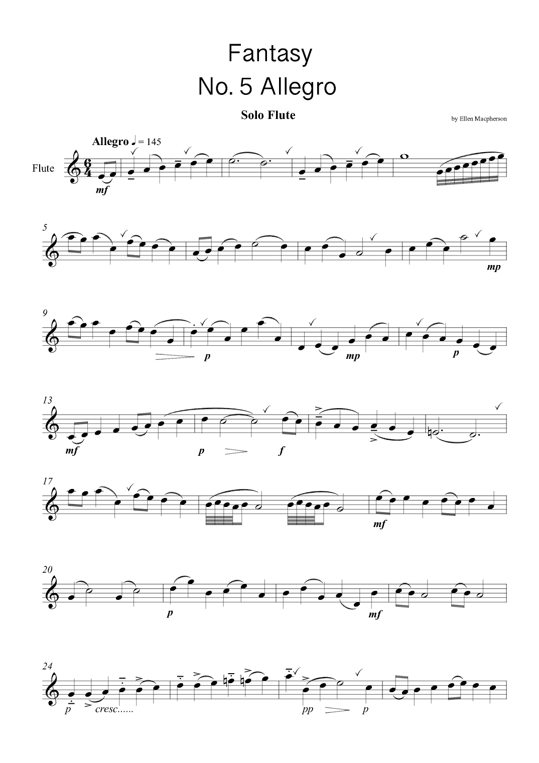 Fantasy No.5  for Solo Flute