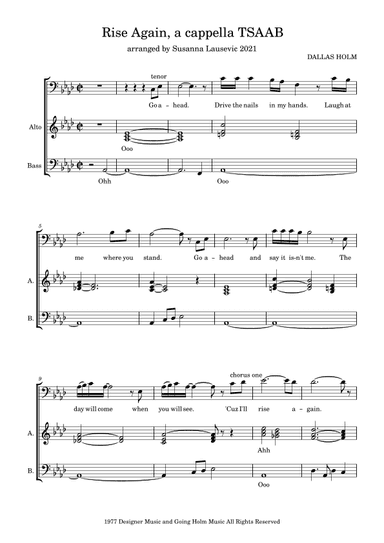 Rise Again (arr. Susanna Lausevic)