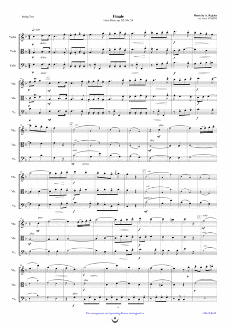 Horn Trios, Nb. 24 -  FINALE (arr. Josef STASTNY)