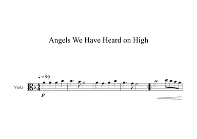Angels We Have Heard on High (Viola) (arr. Digital Book Music)