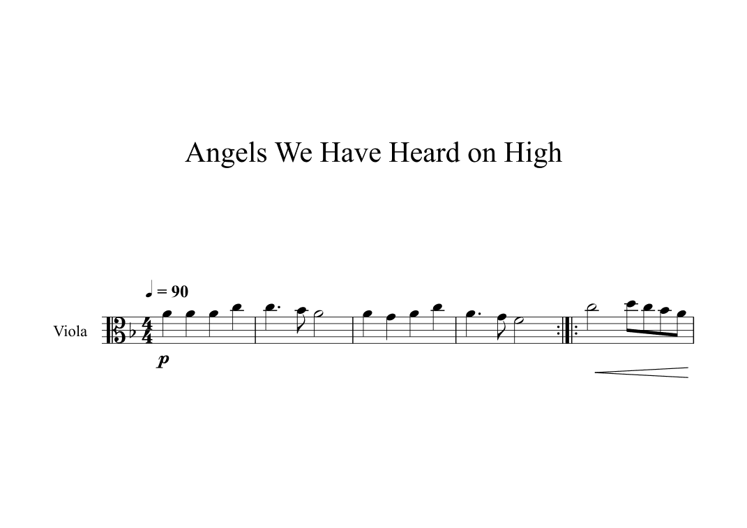 Angels We Have Heard on High (Viola) (arr. Digital Book Music)