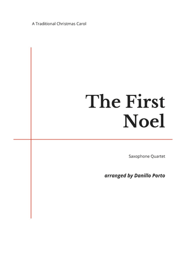 The First Noel - Saxophone quartet (arr. Danillo Porto)