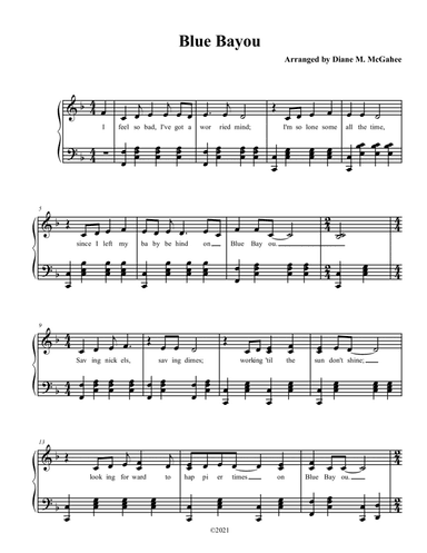 Blue Bayou (arr. Diane M. McGahee)